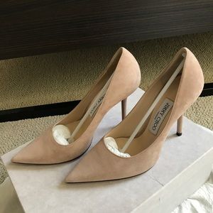 Jimmy choo Love 100 suede ballet pink heel shoes